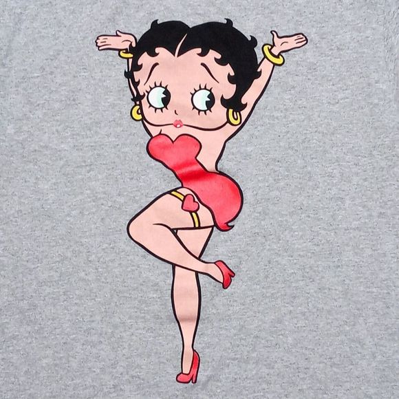 Betty Boop Dancing Short Sleeve Crew Neck Graphic T-Shirt - Size Small/Medium - Picture 2 of 4